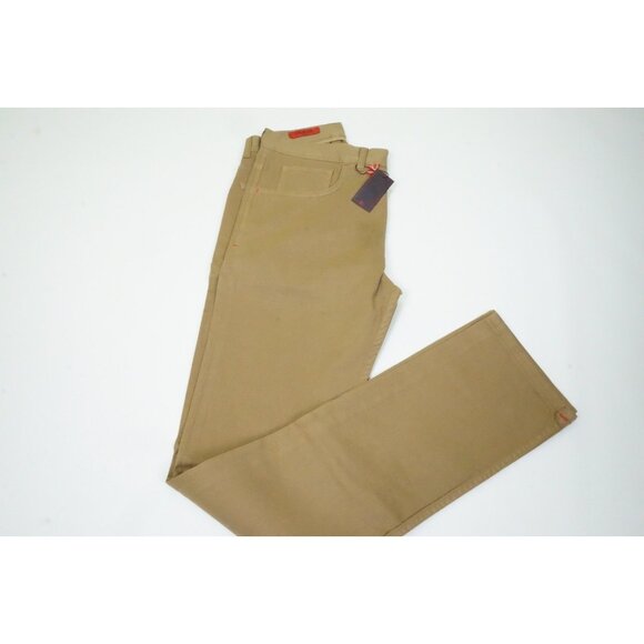 Isaia Sportivo Khaki Brown Twill Cotton Blend Pants Sz 46R BRAND NEW W TAGS